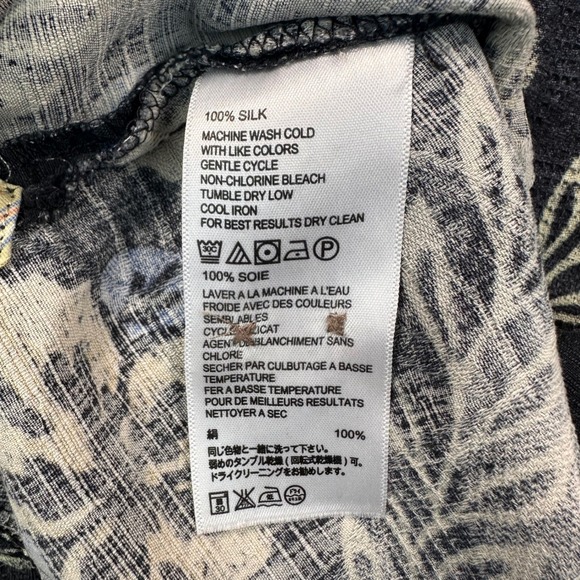 Tommy Bahama Lei Floral Camp 100% Silk Shirt Men's 2XL Black Hawaiian Vacation‎ - Picture 6 of 10